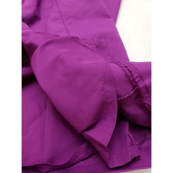 Worthington womens' fitted purple and black, attached lining dress, size 4 - Picture 5 of 6